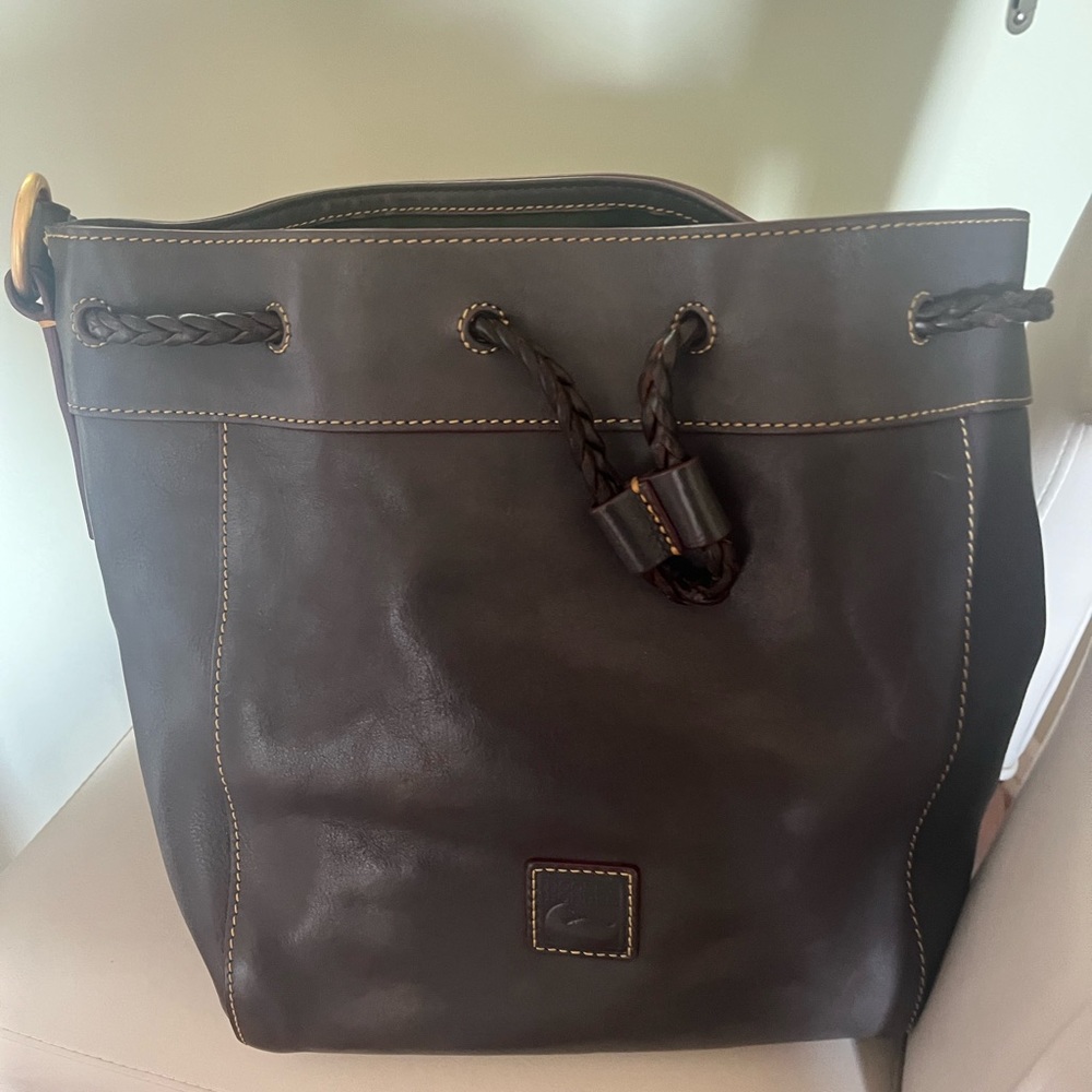 Dooney & Bourke Hattie drawstring 13in. Wide and 12 1/2 deep